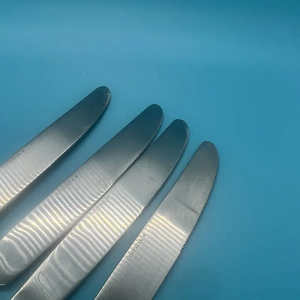 4 dinner knives knife Oneida Aptitude 90-212 Stainless Flatware silverware